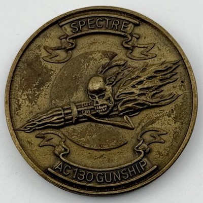 AC-130 Spectre Gunship Challenge Coin Ghost Riders AFSOC Air Force
