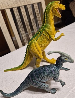 2 AAA Carnegie Parasaurolophus Dinosaur Green 1985 Imperial Tyrannosaurus T-REX