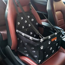 Dog Car Seat Puppy Portable Pet Booster Car Seat with Clip-On Safety Leash an...