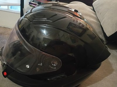 Sena Phantom Motorcycle Helmet ANC-Large Matte Black with Bluetooth in it.