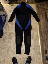 Men  s Akona 1mm Wetsuit Full Suit 2xl Black Blue Scuba Diving