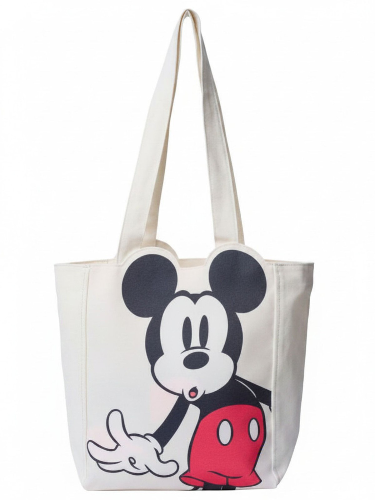 Disney Mickey Mouse Die-Cut Canvas Tote Bag with Shaped Top