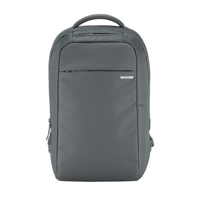 Incase Gray Polyester Padded Backpack for Laptop Solid Pattern Tech Gear EUC