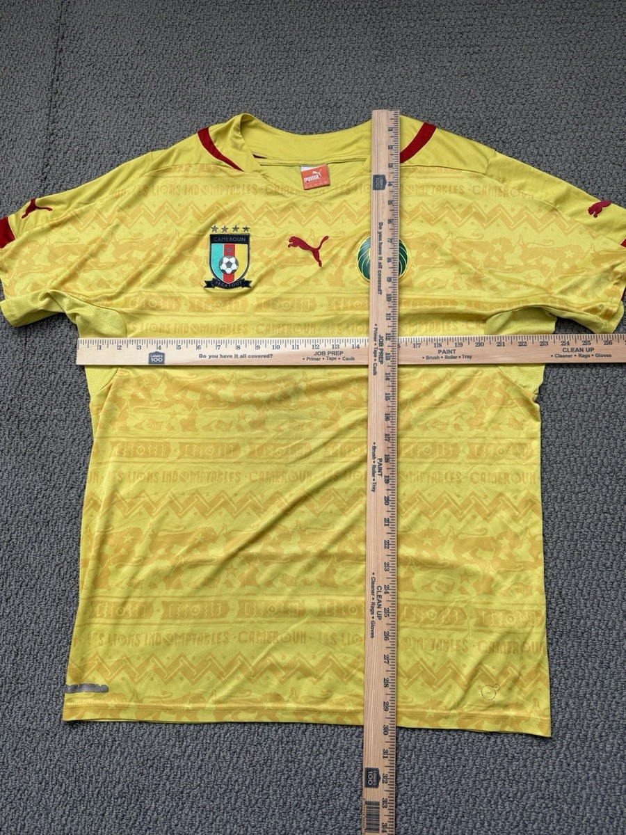 PreOwned PUMA Cameroon 2014 Away World Cup Football Soccer Yellow