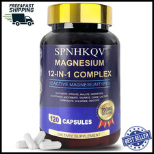 12 En 1 Complejo De Magnesio 700mg Suplemento 120 C psulas Para Mujeres Hombre