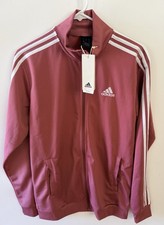 NWT Adidas Men  s Essentials 3-Stripes Track Suit Size Small Tall Crimson