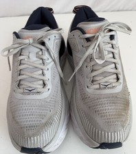 Hoka One One Bondi 7 Shoes Women's U.S 9 Grey Running Athletic Walking Sneakers