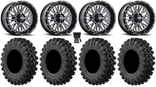 ITP Momentum 18" Wheels Milled 40" MotoRavage XL Tires Polaris Ranger XP 9/1K