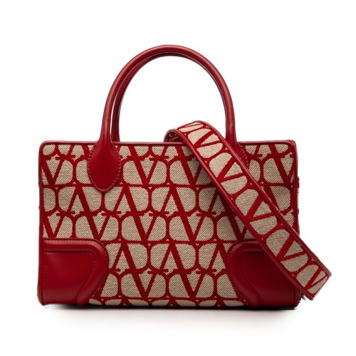 VALENTINO toile iconograph Tote Bag Handbag Shoulder Bag 2WAY Women 【Used】