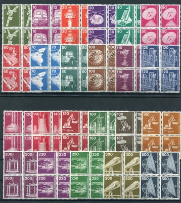 Bund Viererblock Industrie und Technik komplett postfrisch 846-859,990-994,1038 - Bild 1 von 3