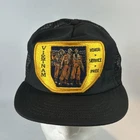 Vintage Vietnam Hat Cap Snap Back Patch Black Made In USA Mesh Trucker