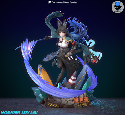 Hoshimi Miyabi | 3D Printed Figure | Collectible | Art Piece | Painted