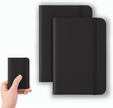 2 Pack Pocket Notebook Small Notebook, 3" X 4.4" Journal Notebook Hardcover with