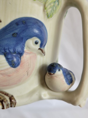 Vintage Teapot 3 Blue Birds Tree Takahashi San Francisco Porcelain Tea Pot 5" - Picture 6 of 12