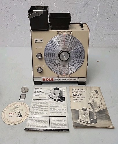 Dole 300 Moisture Tester w/ Case & Instructions - Incomplete - Grain Corn Wheat