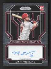 2022 Panini Prizm Matt Vierling -MV Rookie Auto Phillies TV2864