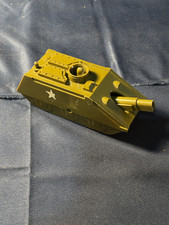 Plastic Tank gun and tanker move when pushed Light Green body