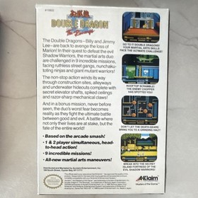 Acclaim Double Dragon II: The Revenge Multiplayer Martial Arts NES Box & Manual