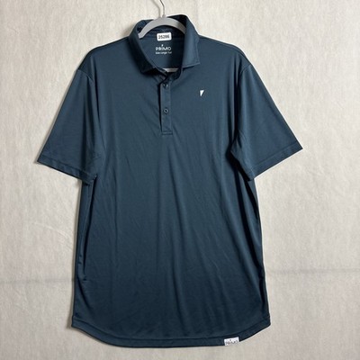 Primo Golf Men's Large Tall Green / Blue Short Sleeve Performance Polo Shirt
