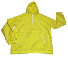 Nike Anorak Jacket Mens Large Yellow 1/4 Zip Windbreaker Swoosh AR2212-410 Y2K