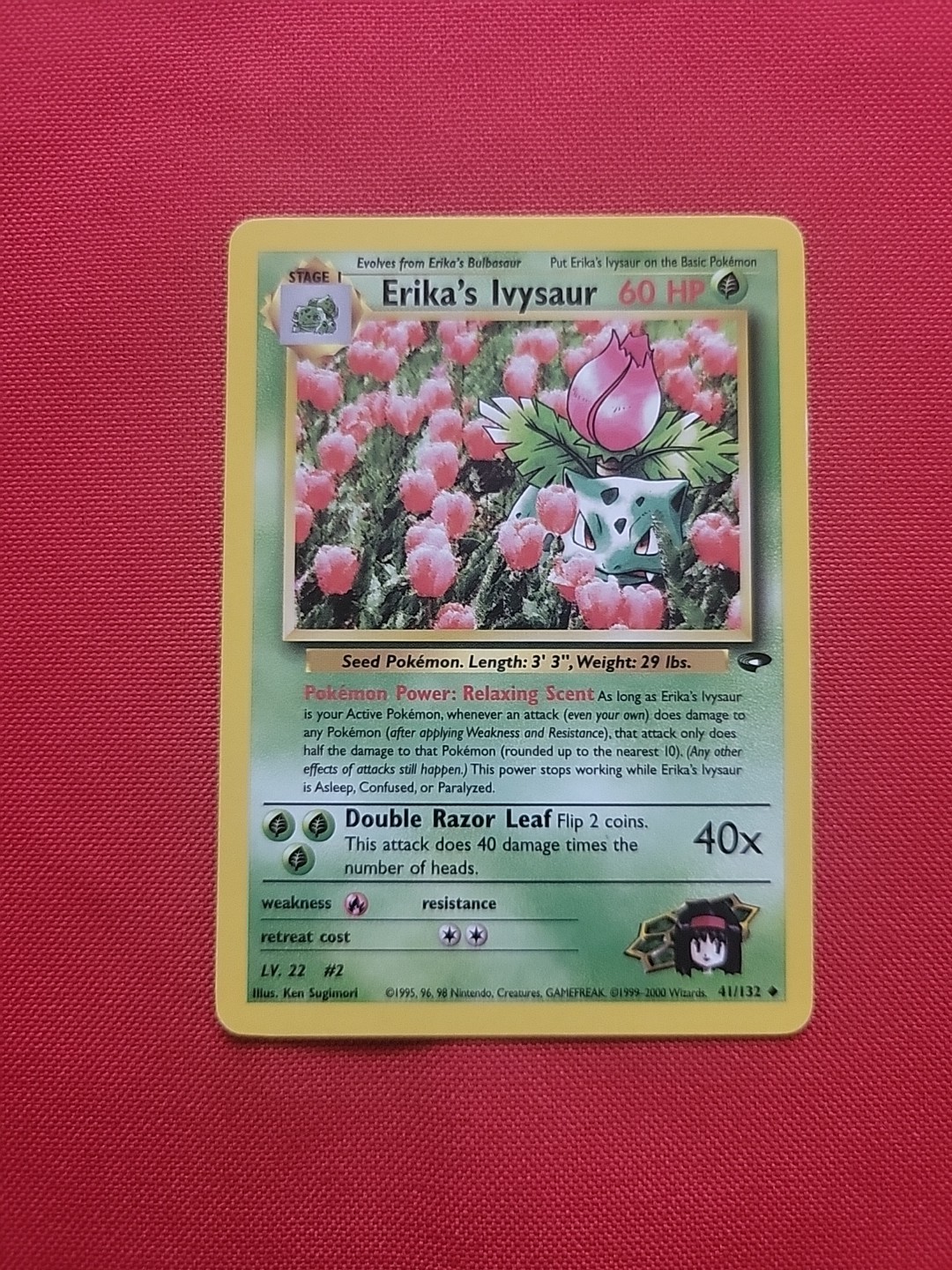 Pokemon: Erika's Ivysaur #41/132 Gym Challenge 2000 Vintage WOTC - MP - M32