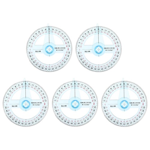 10 PCS Swing Arm Protractors Plastic 360-Degree Circle Drawing Tool - Picture 1 of 9