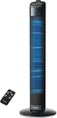 FOHERE Leiser Turmventilator, 91CM Oszillierender Stand Ventilator mit Kühlung