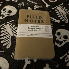 Field Notes Original Cover SEALED 3-Pack Memo Graph Notebooks FN-01