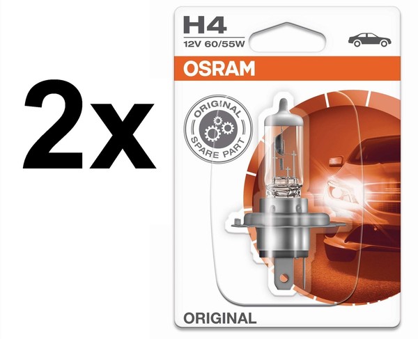 Osram Original 2X H4 12V 60/55W P43T Einzelblister Halogen Scheinwerferlampe-image