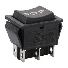 BAOMAIN DPDT Momentary Rocker Switch ON -Off- ON ,6-Pin 3 Position Snap-in T...