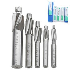 5X HSS M3-M8 End Mill Cutter Set Counterbore Mould Solid Slot Drill Bit Tool AO✨