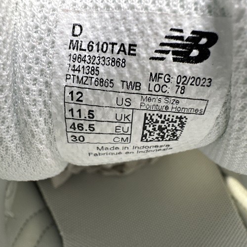 Scarpa New Balance uomo US 12 verde grigio escursionismo trail sneaker attive ML610TAE - Foto 12 di 13