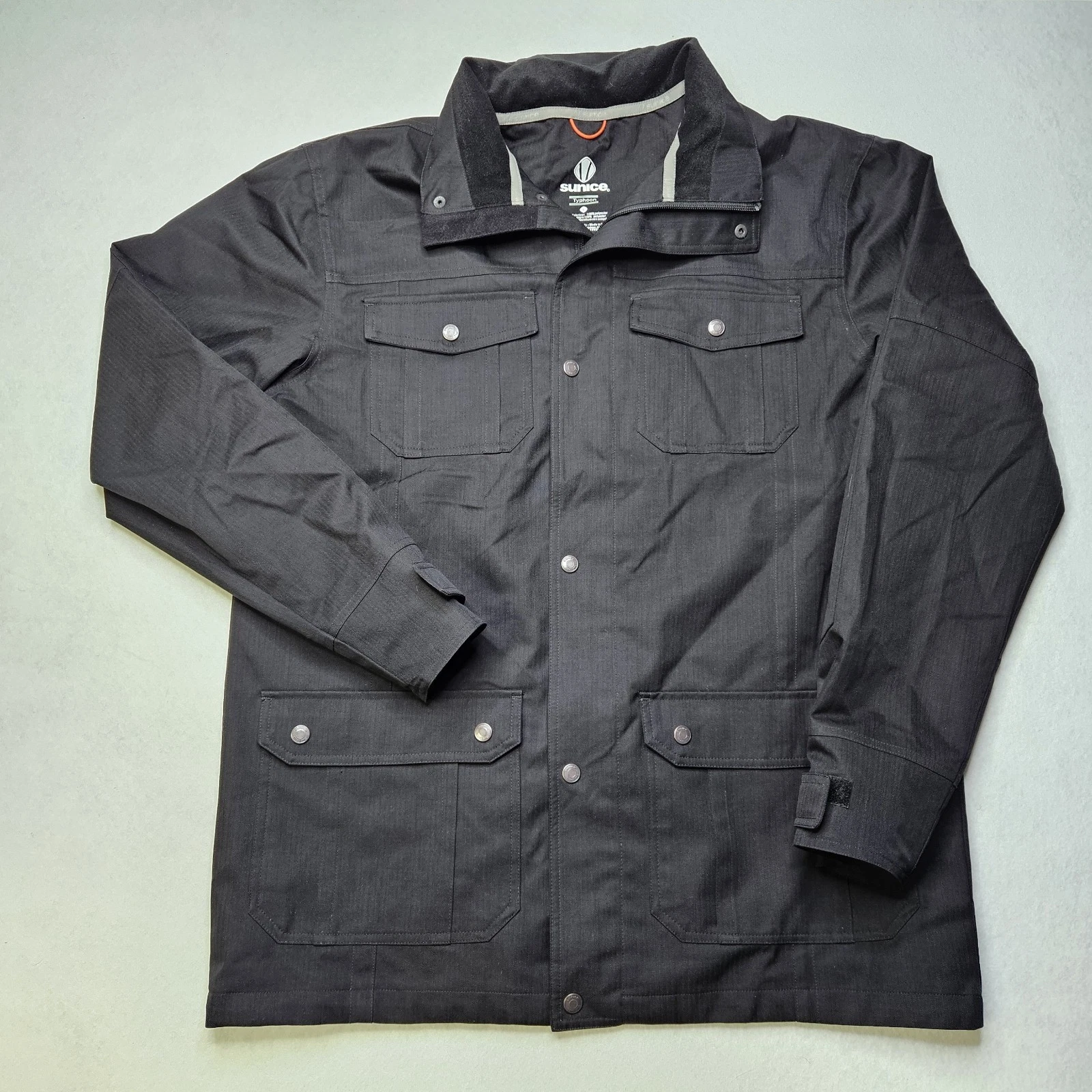 Sunice Typhoon Jacket Mens Large Softshell Wind Rain Coat Black JA11 See Detail