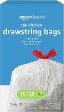  Free Duty Tax Flextra Tall Kitchen Drawstring Trash Bags, Fresh Scent, Tea