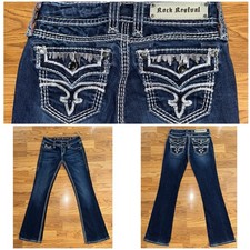 Rock Revival Molly Boot Bootcut Jeans Women's Waist Size 26 Length 29 Bling