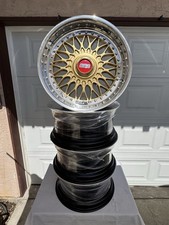 4 Bmw 17x8 Bbs Style 5 Oem Wheels E39 E46 E36 E34 E28 E30 M3 Rc090 Gold