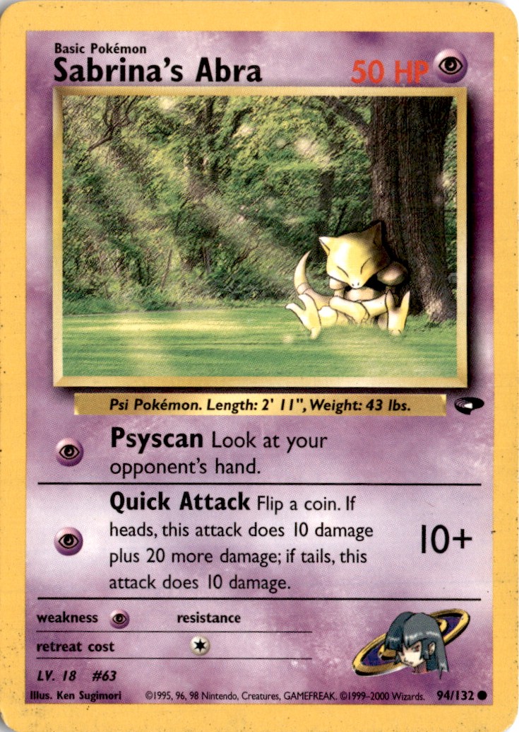 Gym Challenge #094/132 Sabrina's Abra (94)