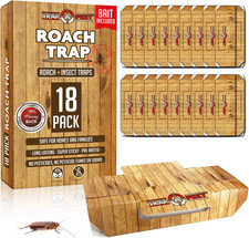 Roach Traps Indoor Sticky 18 Pack - Glue Traps for Roaches Bug Traps with Roac