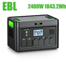 2400W 1843.2Wh Power Station Portable Solar Generator RV LiFePO4 Backup Battery