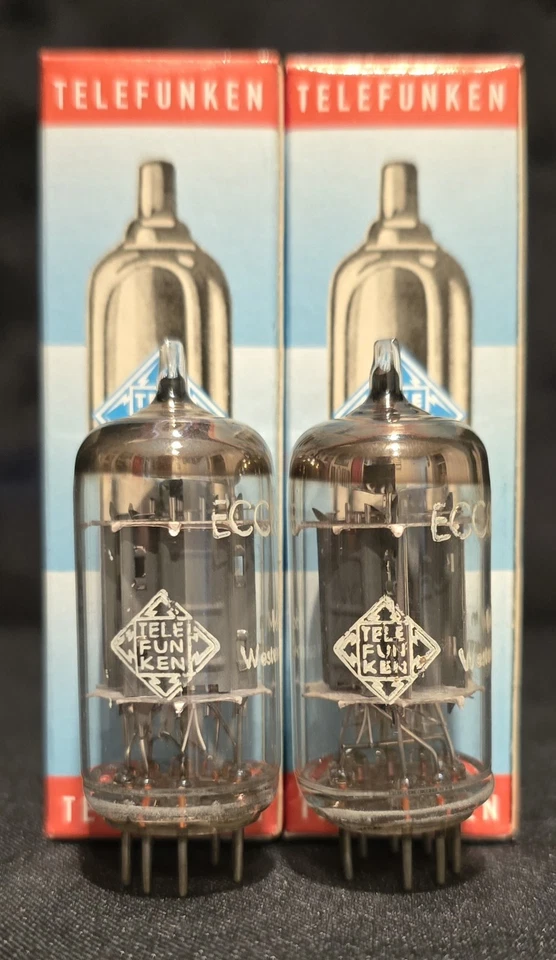 TELEFUNKEN 12AX7 ECC83 ТРУБКА ЛЕГЕНДАРНЫЙ БРИЛЛИАНТ МАРКА ЗАПАДНОЙ ГЕРМАНИИ ПОДОБРАННЫЙ НАБОР - Изображение 2 из 4