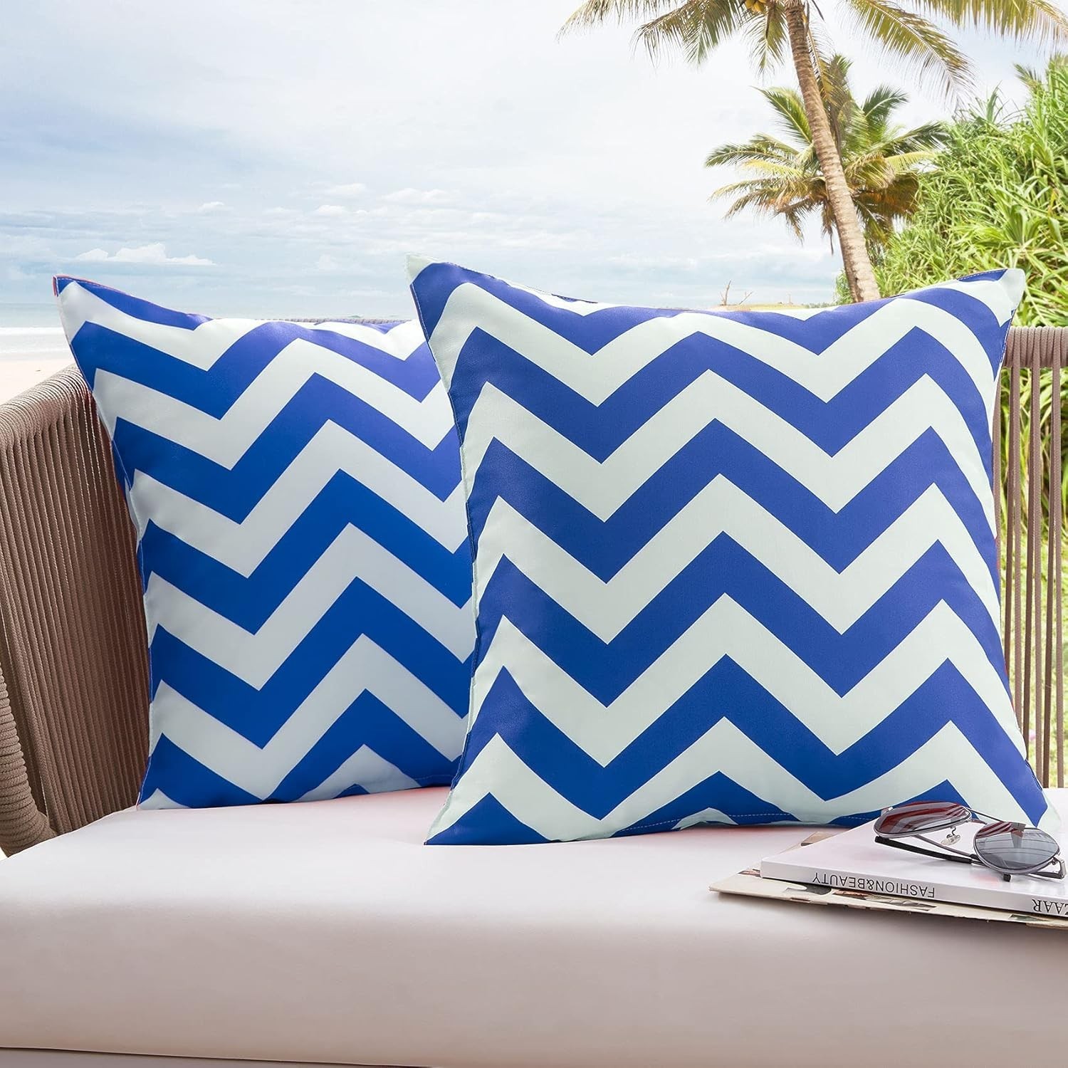 2pack Outdoor Throw Pillow Covers Waterproof Couch Pillowcases multi-type