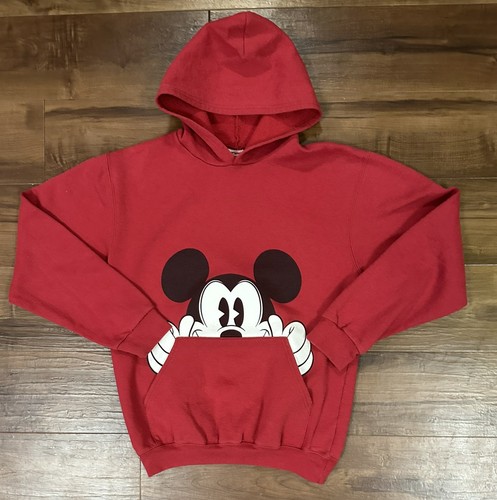 Mickey Mouse Walt Disney World Hoodie Sweatshirt Red Kids Youth XL Pullover - Picture 1 of 3