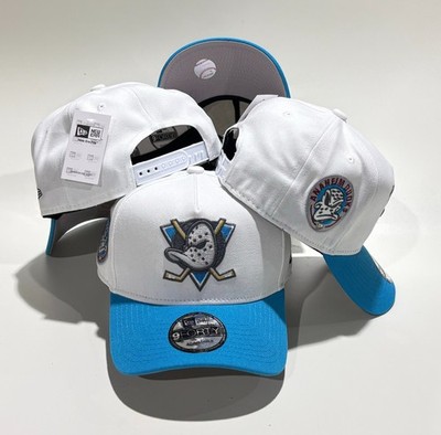 ANAHEIM DUCKS Snapback Adjustable White Blue Hat Hockey Sports A-Frame Cap New