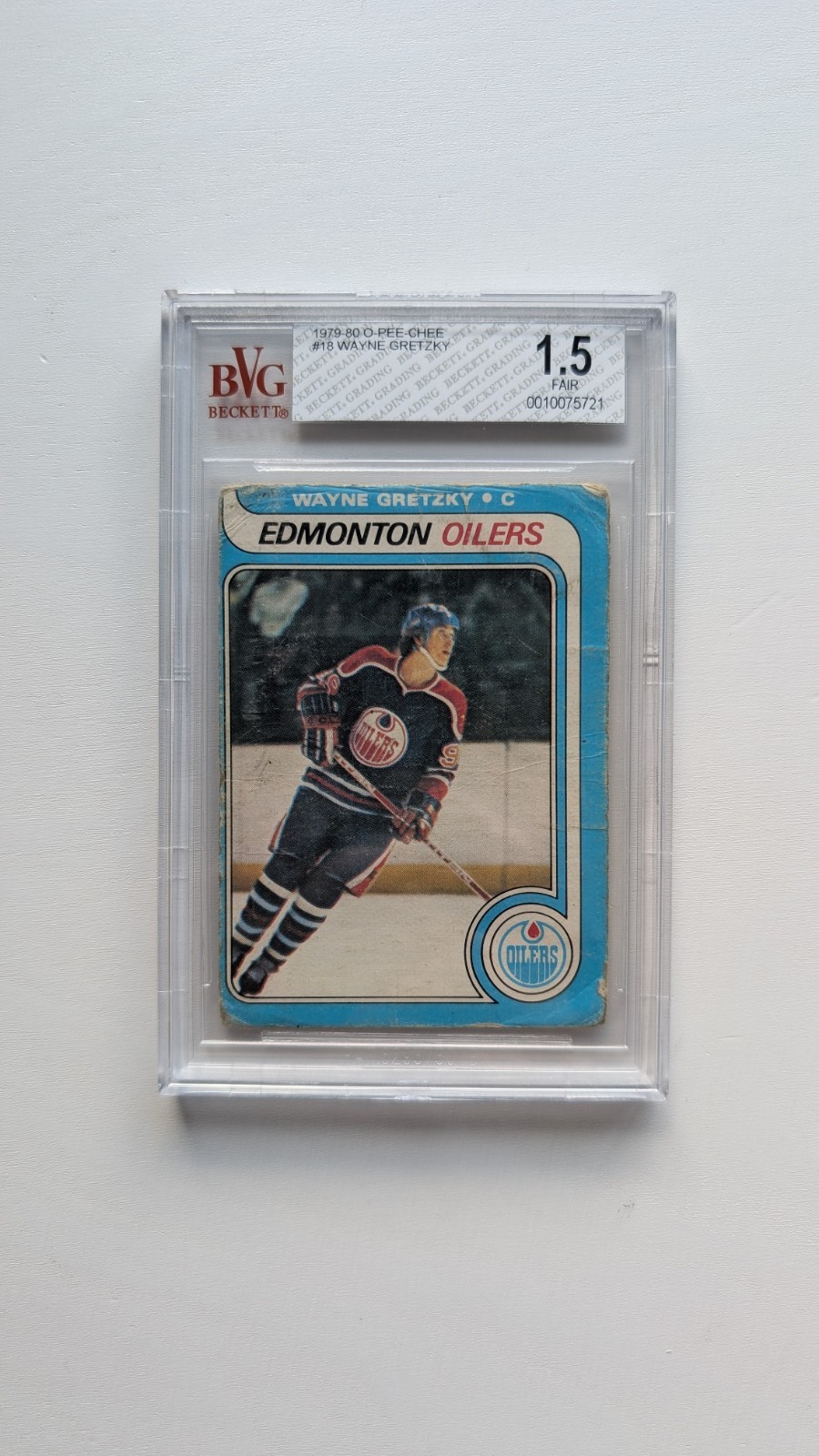 1979-80 O-Pee-Chee #18 Wayne Gretzky Rookie Beckett BVG 1.5