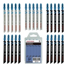 AIKENSAI 30-Piece T101B T144D T111C T118A Jigsaw Blades T Shank for Wood Plas...