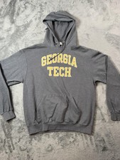 Georgia Tech Yellow Jackets Hoodie Sweatshirt Mens Large NCAA Football Champion