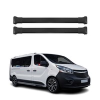 DachträGer GrundtäGer FüR Fiat Talento 2016-2022 75Kg Aluminium Schwarz 2 Tlg