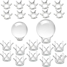 20PCS 2 Sizes Metal Sphere Stands Globe Stone Holders Crystal Ball Displays Lens