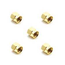 5 Pcs SMA Female Jack Dust Cap, SMA Coax Protective Cover Gold-Plated RF Plug...