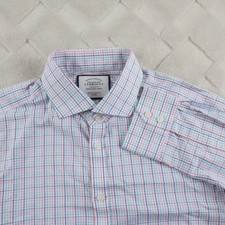 Charles Tyrwhitt Non-Iron Extra Slim Fit Dress Shirt Mens 16-34 Checker Plaid